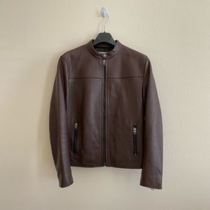 Coach Men’s Brown 100% Leather Jacket